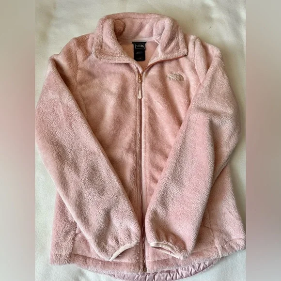 North face fleece jacket women s xs light pink with rose gold accents